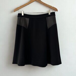 Rag & Bone Black Skirt with Faux Leather Detail